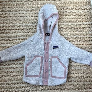Patagonia Baby Retro Pile Fleece Jacket light pink